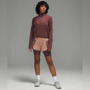 Lululemon Tech Fleece Hiking 1/4 Zip Pullover Dark Oxide / Pink Clay